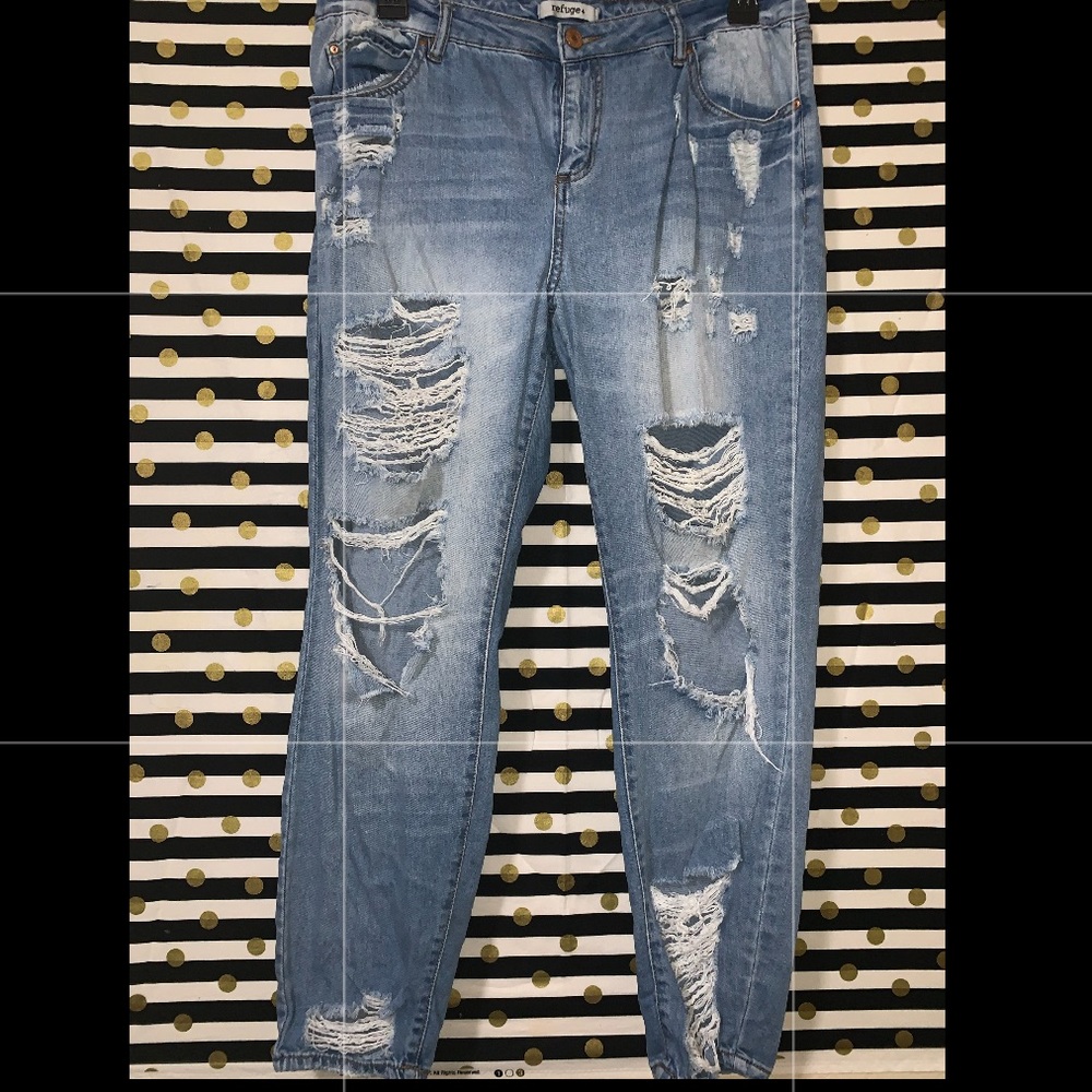 Distressed jeans